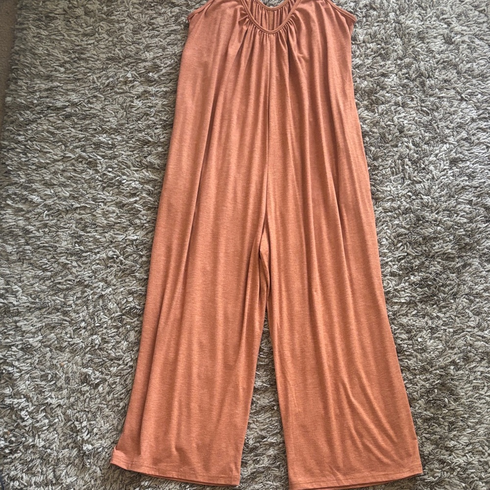 SHEIN Rust Sleeveless Jumpsuit size L - Picture 3 of 6
